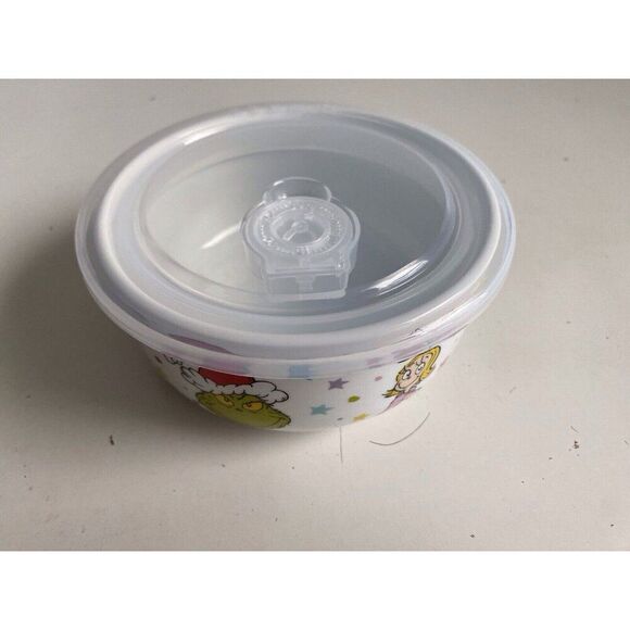 The Grinch Whoville Christmas Ceramic Storage Bowl Container Pressure Lid SMALL - Picture 2 of 11